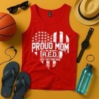 Proud Mom We Wear RED Until They Come Home Tank Top thumb 4