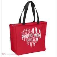 Proud Mom We Wear RED Until They Come Home Tote Bag thumb 2