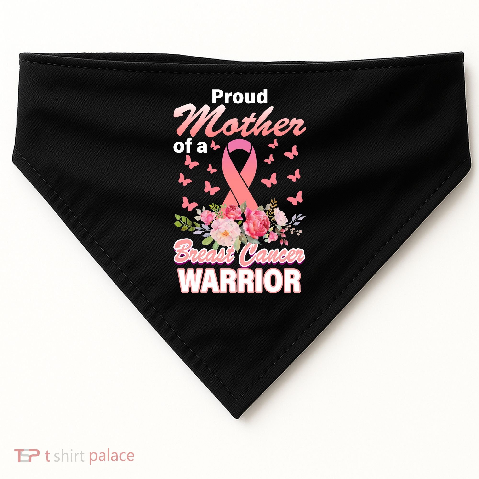 Proud Mother Of A Breast Cancer Warrior USA-Made Doggie Bandana