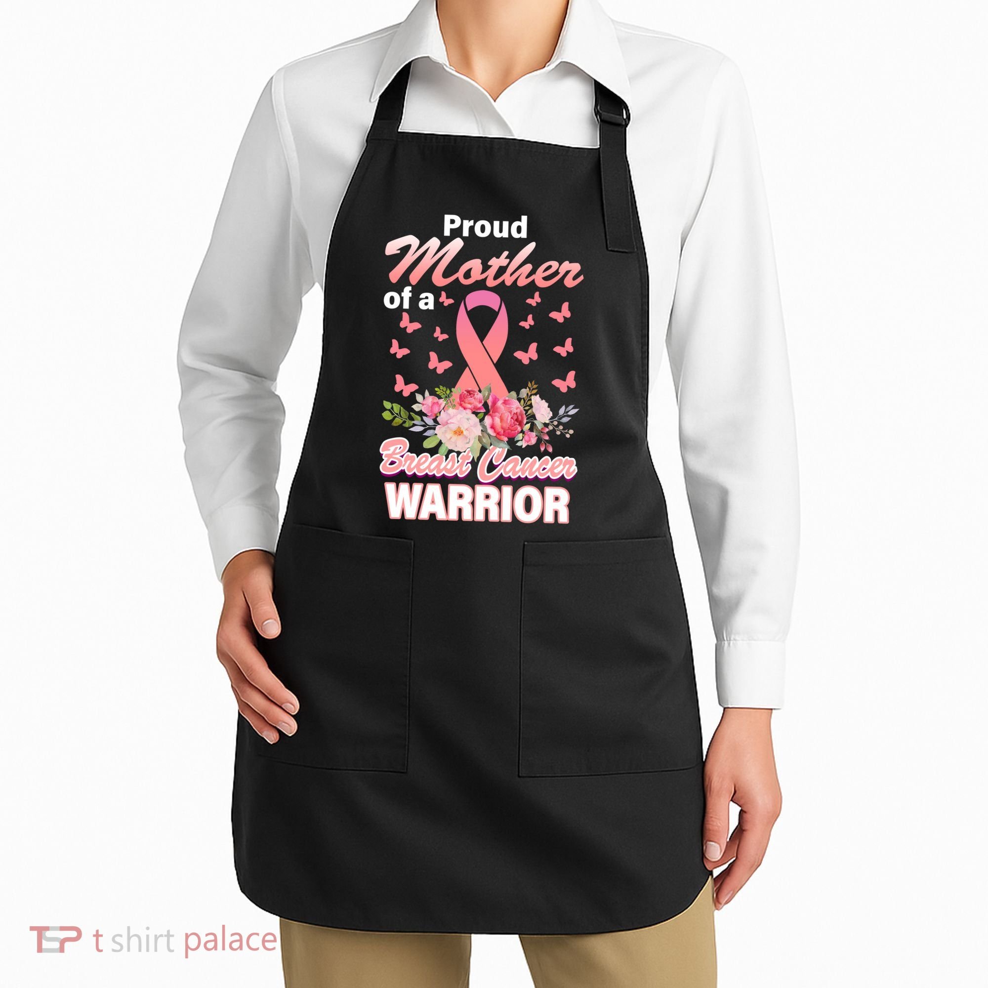 Proud Mother Of A Breast Cancer Warrior Apron