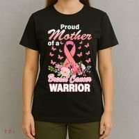 Proud Mother Of A Breast Cancer Warrior T-Shirt thumb 4