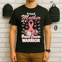 Proud Mother Of A Breast Cancer Warrior T-Shirt thumb 6