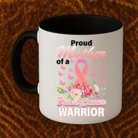 Proud Mother Of A Breast Cancer Warrior Coffee Mug thumb 2