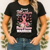 Proud Mother Of A Breast Cancer Warrior Women's T-Shirt thumb 2