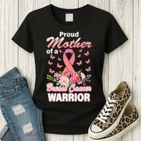 Proud Mother Of A Breast Cancer Warrior Women's T-Shirt thumb 3