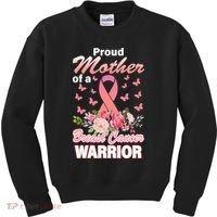 Proud Mother Of A Breast Cancer Warrior Kids Sweatshirt thumb 0