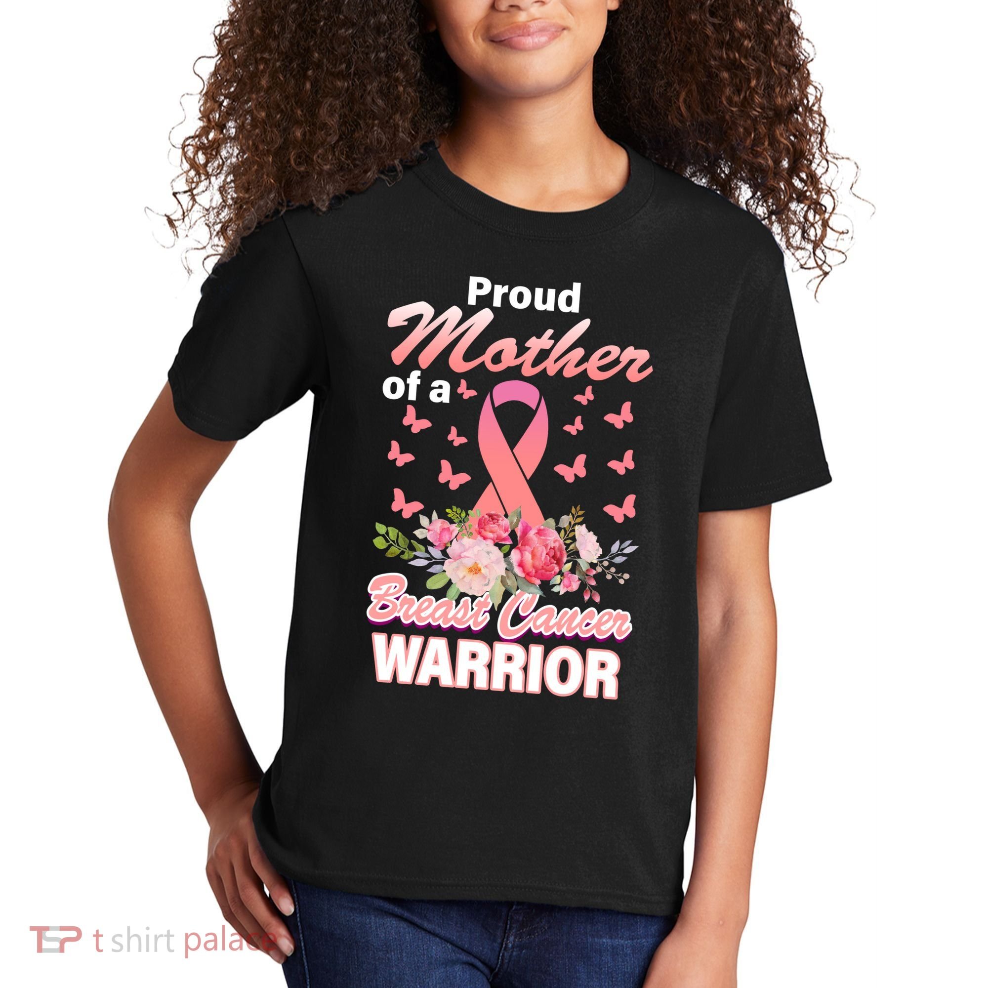 Proud Mother Of A Breast Cancer Warrior Kids T-Shirt