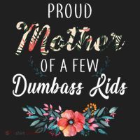 Proud Mother Of A Few Dumbass Kids Floral  Beanie thumb 2