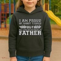 Proud Of Many Things Nothing Beats Being A Father Kids Hoodie thumb 3