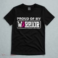 Proud Of My Warrior Breast Cancer T-Shirt thumb 5
