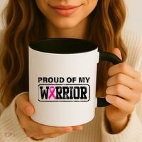Proud Of My Warrior Breast Cancer Coffee Mug thumb 3