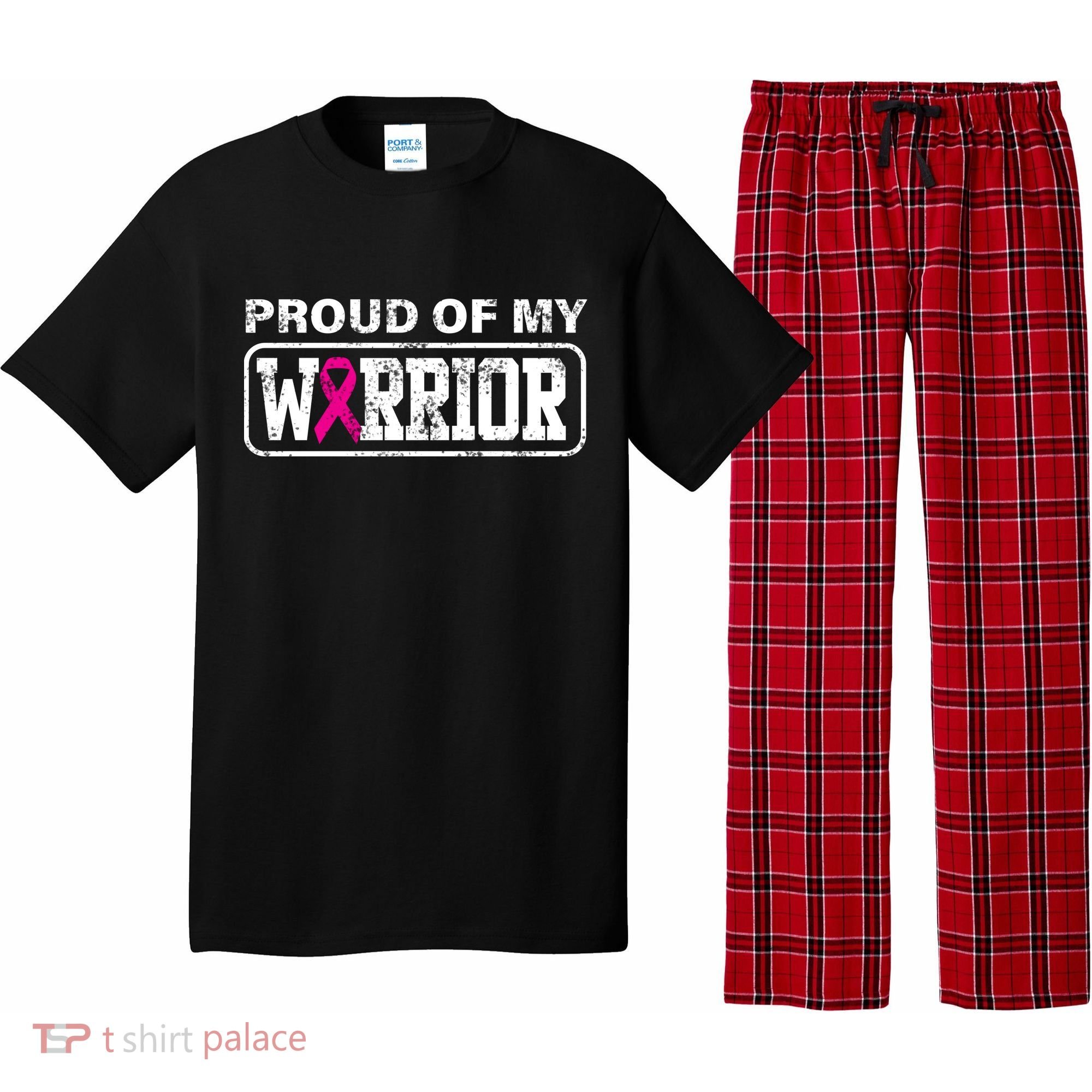 Proud Of My Warrior Breast Cancer Pajama Set