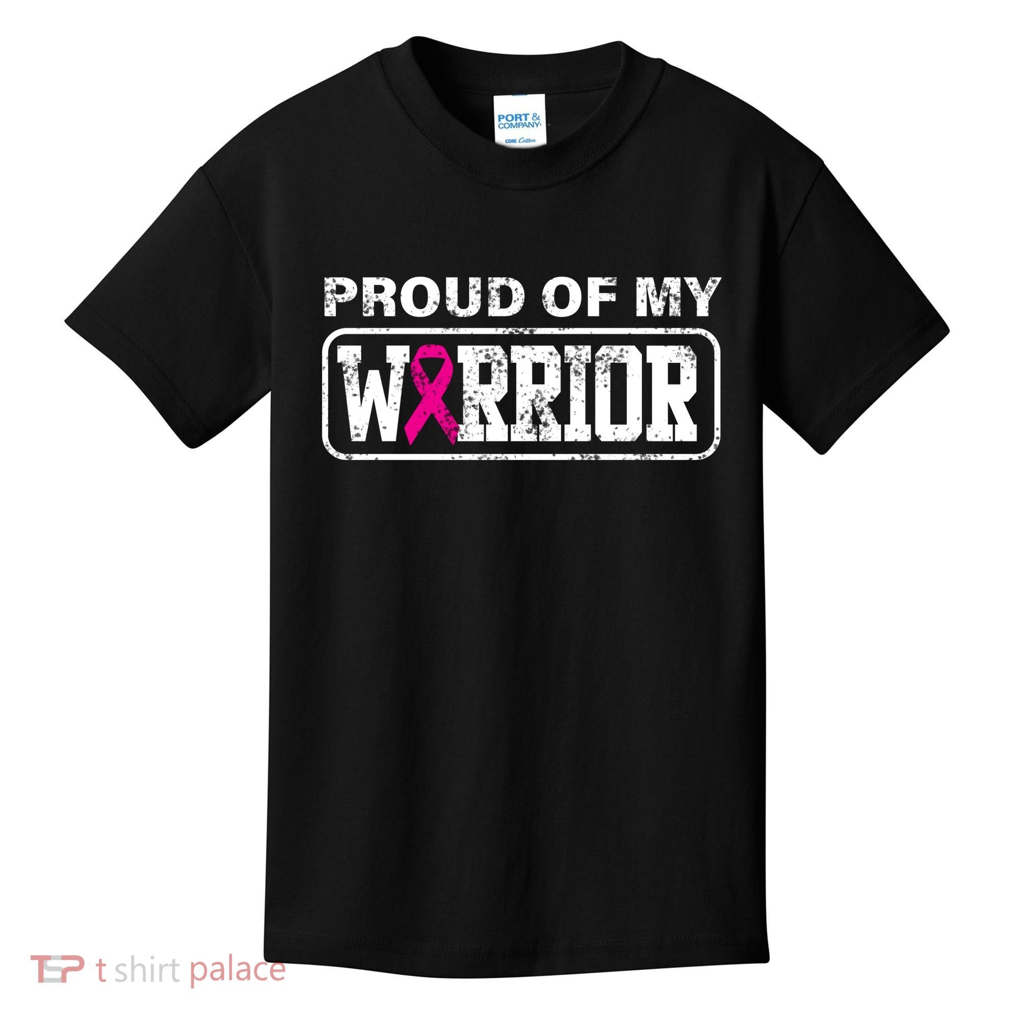 Proud Of My Warrior Breast Cancer Kids T-Shirt