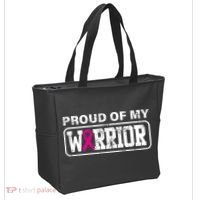 Proud Of My Warrior Breast Cancer Tote Bag thumb 2