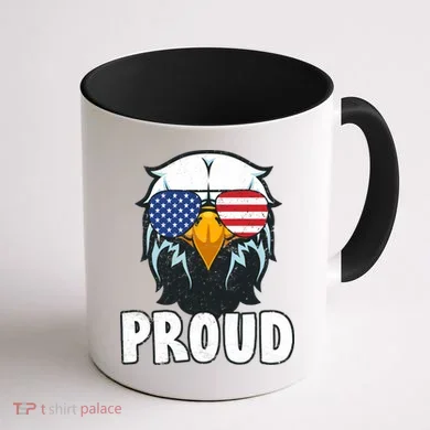Proud Patriotic Eagle Coffee Mug back