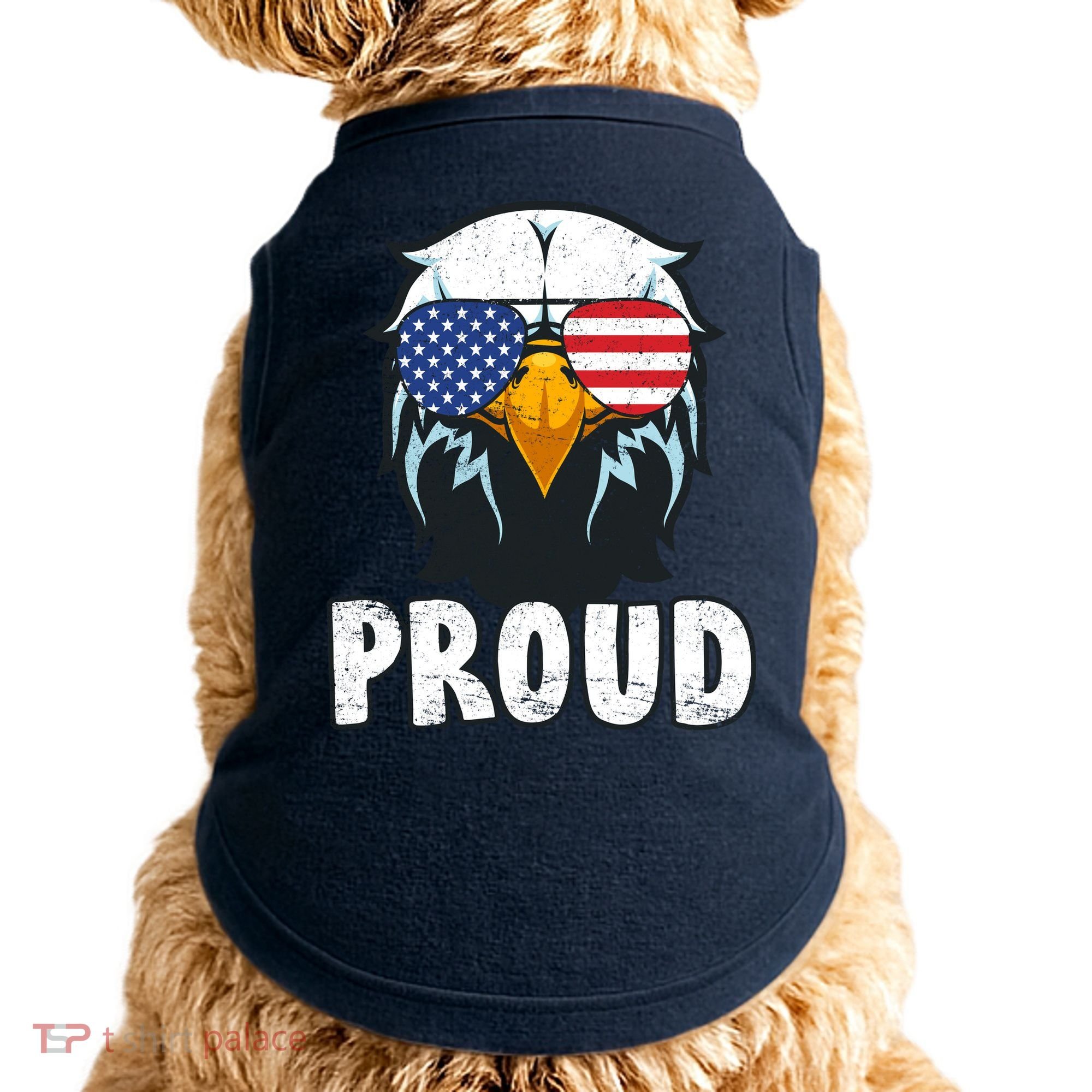 Proud Patriotic Eagle Doggie Tank
