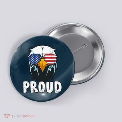 Proud Patriotic Eagle Button