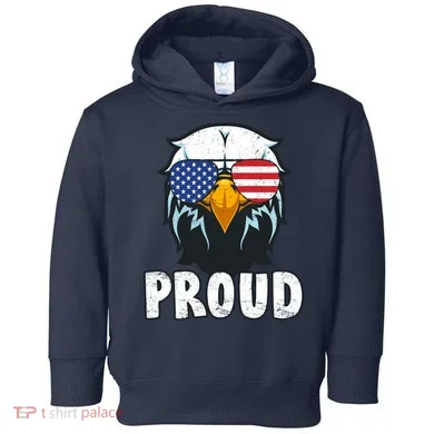 Proud Patriotic Eagle Toddler Hoodie