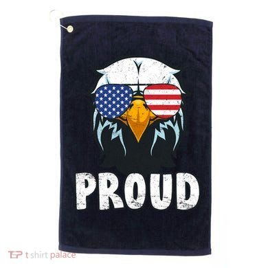 Proud Patriotic Eagle Golf Towel