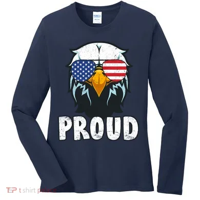 Proud Patriotic Eagle Women's Long Sleeve Shirt