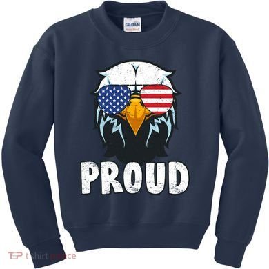 Proud Patriotic Eagle Kids Sweatshirt