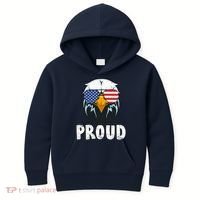 Proud Patriotic Eagle Kids Hoodie thumb 0