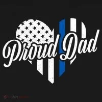Proud Police Dad Blue Thin Line Doggie Tank thumb 4