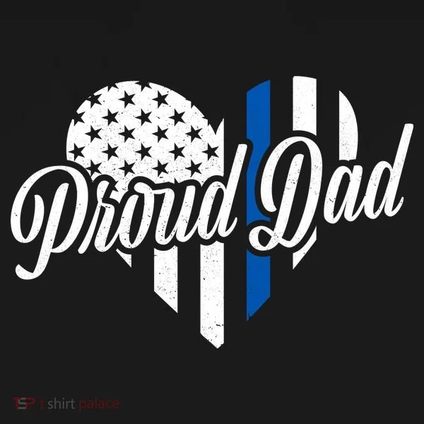 Proud Police Dad Blue Thin Line Doggie Tank