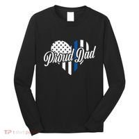 Proud Police Dad Blue Thin Line Long Sleeve Shirt thumb 0