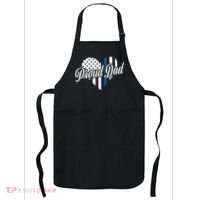 Proud Police Dad Blue Thin Line Apron thumb 0