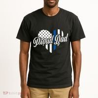 Proud Police Dad Blue Thin Line Tall T-Shirt thumb 2