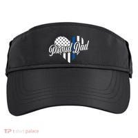 Proud Police Dad Blue Thin Line Adult Drive Performance Visor thumb 0