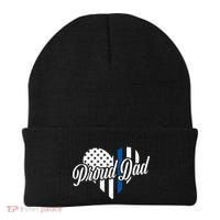 Proud Police Dad Blue Thin Line Beanie thumb 0