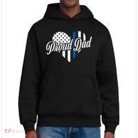Proud Police Dad Blue Thin Line District V.I.T. Heavyweight Hoodie thumb 0