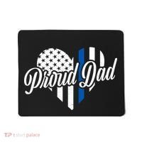 Proud Police Dad Blue Thin Line Mousepad thumb 0