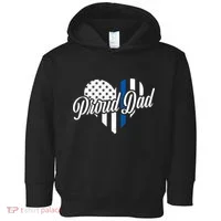 Proud Police Dad Blue Thin Line Toddler Hoodie thumb 0
