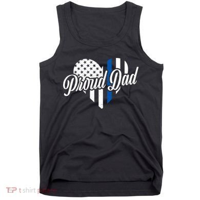 Proud Police Dad Blue Thin Line Tank Top