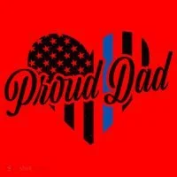 Proud Police Dad Blue Thin Line Santa Hat thumb 1