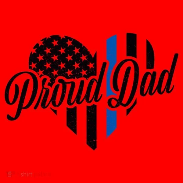 Proud Police Dad Blue Thin Line Santa Hat