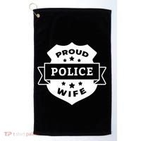 Proud Police Wife Golf Towel thumb 0