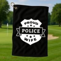 Proud Police Wife Golf Towel thumb 1