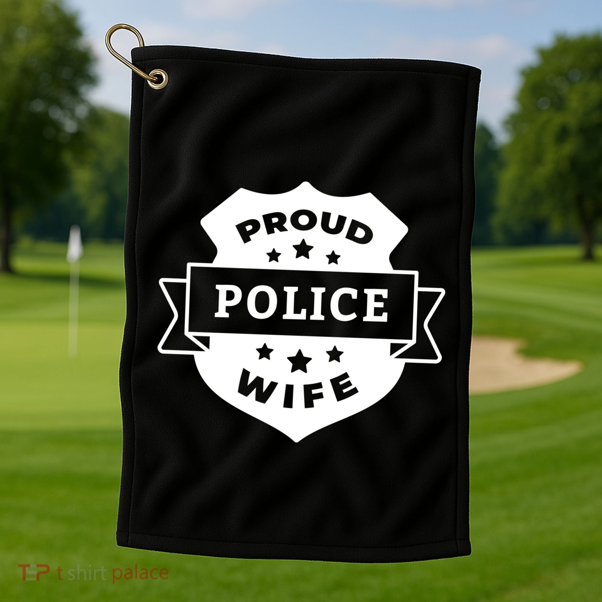 Proud Police Wife Golf Towel