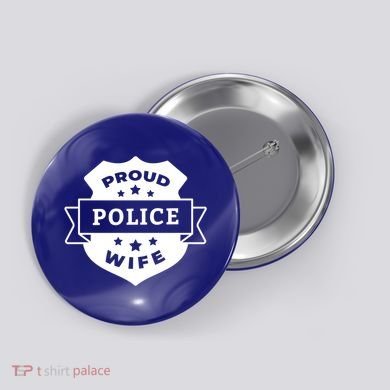 Proud Police Wife Button