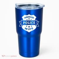 Proud Police Wife Tumbler thumb 0