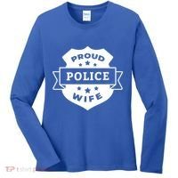 Proud Police Wife Women's Long Sleeve Shirt thumb 0