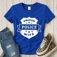 Proud Police Wife Women's T-Shirt thumb 3