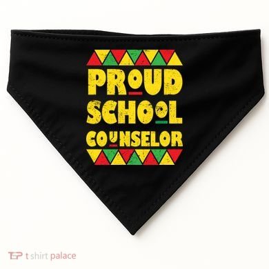 Proud School Counselor USA-Made Doggie Bandana