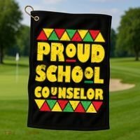 Proud School Counselor Golf Towel thumb 1