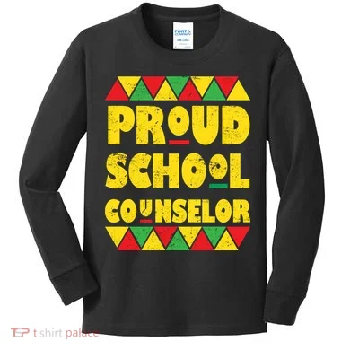 Proud School Counselor Kids Long Sleeve Shirt