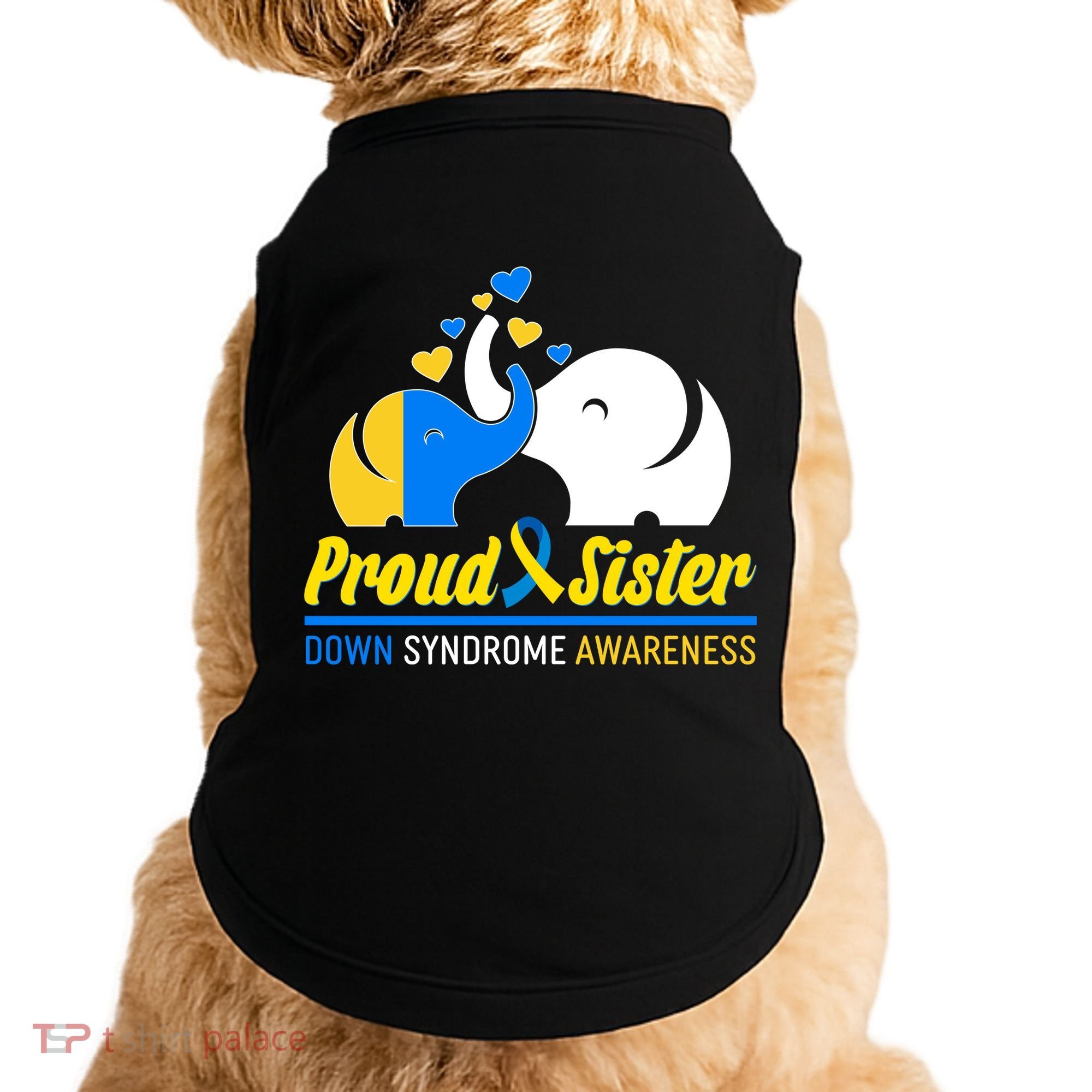 Proud Sister Down Syndrome Awareness Elephants Doggie Tank